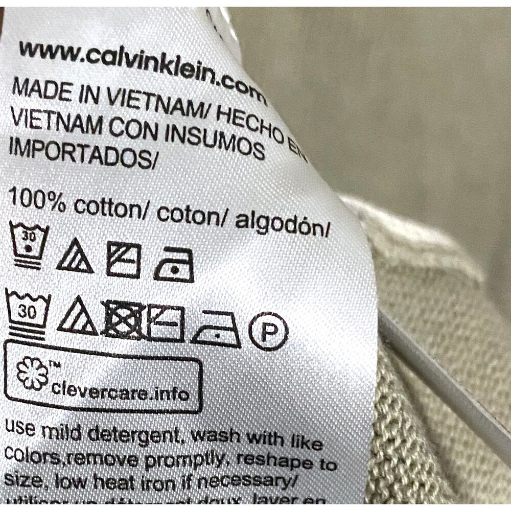 Calvin Klein CK Graphic Logo Pullover Sweater Mens XS Preppy Neutral Classic Y2K - Picture 7 of 7